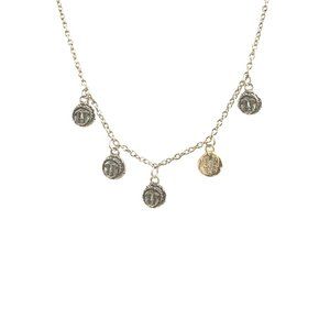 TAT2 Vintage Silver Apollonia Multi-Coin Necklace
